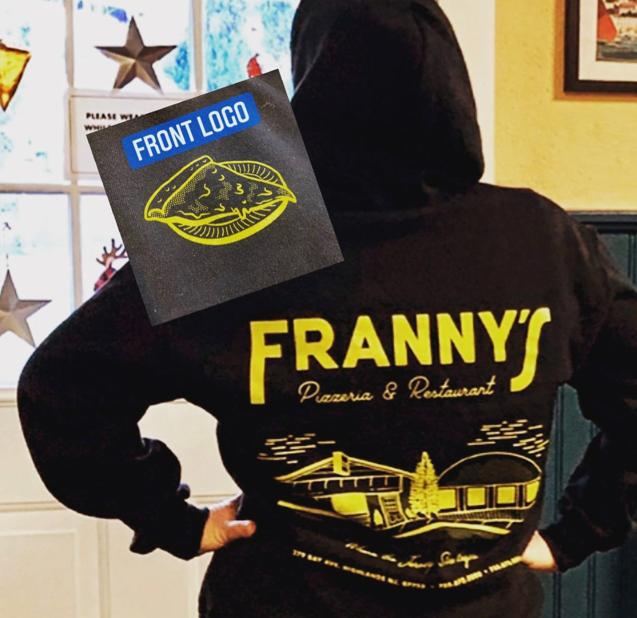 UNISEX HOODIE - FRANNY'S OG PIZZA PLATE STAFF HOODIE