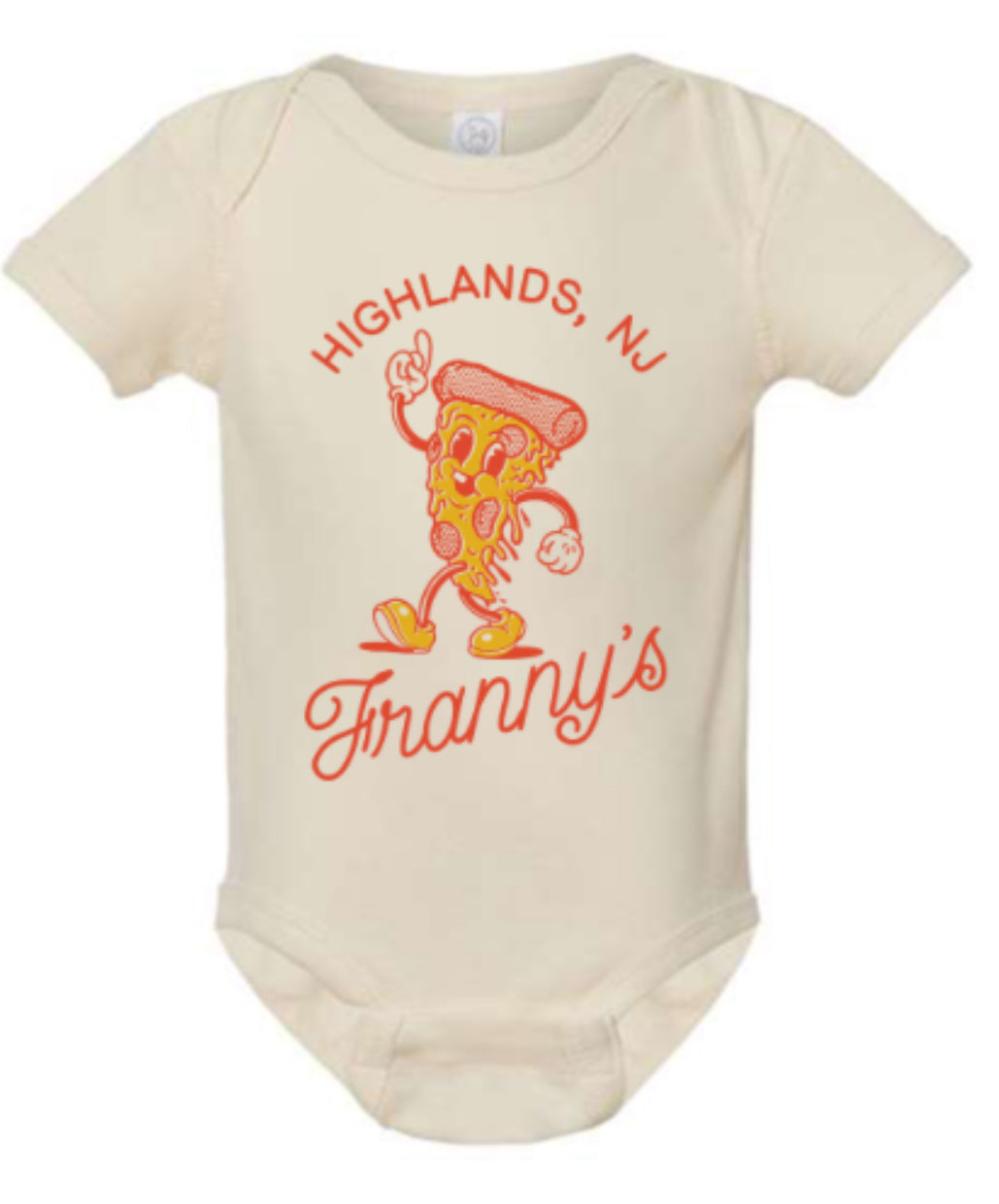KIDS ONESIE - 12M NATURAL + LITTLE FRANNY'S
